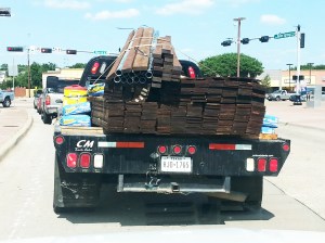 Stopped behind truck